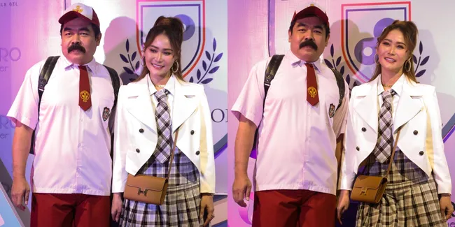 Inul Daratista Dandani Adam Suseno Pakai Seragam SD, Jadi Salah Satu Bentuk Keharmonisan Rumah Tangga