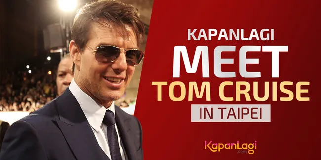 KapanLagi Meets Tom Cruise in Red Carpet The Mummy Taipei