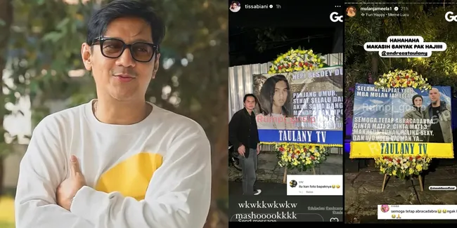 Karangan Bunga Andre Taulany untuk Mulan Jameela - Ari Lasso Saat Ultah, Bikin Ngakak Ada Aja Idenya