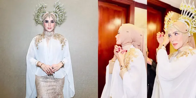 Kehebohan Mulan Jameela Sebelum Manggung, Totalitas Penuh - Pasang Jilbab dan Aksesori dengan Cara Dijahit