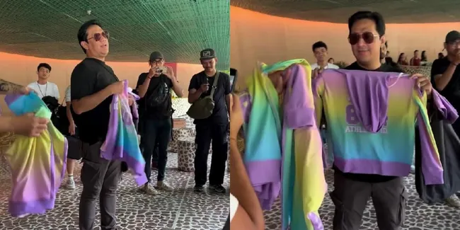 Momen Andre Taulany Kembali Bagikan Seragam untuk The Prediksi, Pakai Setelan Warna-Warni untuk ke Pantai