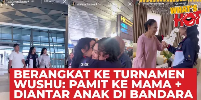 Momen Kris Dayanti Berangkat Ke Kejuaraan Wushu International, Mama dan Anak Beri Dukungan