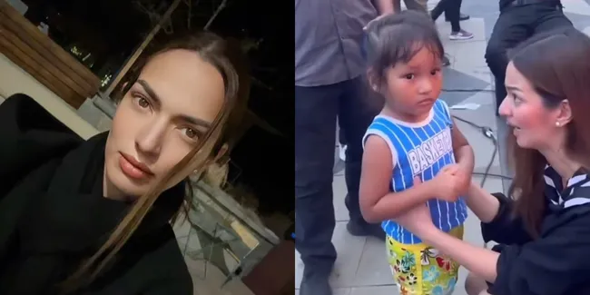 Naluri Seorang Ibu, Momen Nia Ramadhani Tenangkan Anak Kecil yang Kehilangan Ayahnya - Langsung Digendong