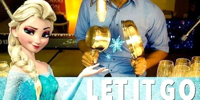 Paling Unik, 'Let It Go' Versi Gelas dan Wajan!