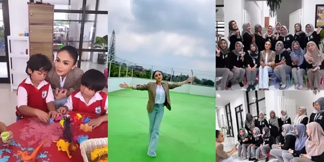 PAUD Miliknya Sudah Punya Gedung Sendiri, Ini 8 Potret Yuni Shara yang Begitu Keibuan Bareng Para Murid