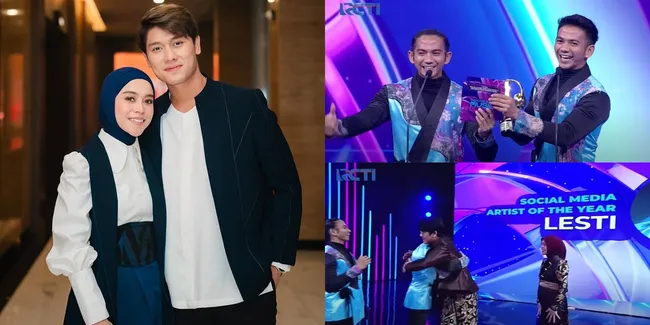 Jadi Pembaca Nominasi di IMA 2024, Detik-Detik Rizki DA Serahkan Piala ke Lesti - Berpelukan dengan Rizky Billar