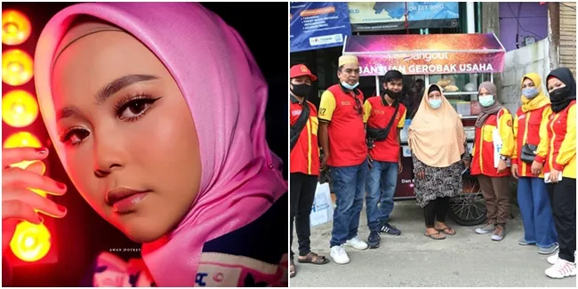 Penggemar Selfi LIDA Datangi Penerima Donasi Dangdut Goyang Amal Sambil Dihibur Pengamen Jalanan