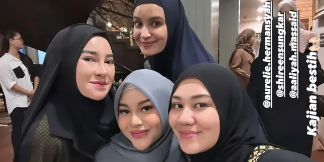 Potret Aaliyah Massaid Pakai Kerudung saat Kajian di Rumah Ashanty, Bikin Pangling dan Nempel Terus Sama Aurelie Hermansyah