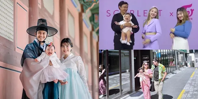 7 Potret Baby Bible Anak Felicya Angelista Selama di Korea, Gemas Pakai Hanbok - Happy Dance Bareng Nayeon TWICE