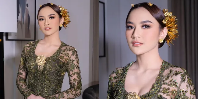 7 Potret Detail Cantiknya Mahalini di Hari Tunangan dengan Rizky Febian, Tampil Elegan Berkebaya