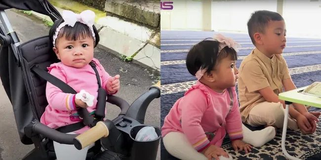 Potret Lily Ikut Rayyanza Mengaji, Ikut Keliling Kompleks dan Fokus Menyimak