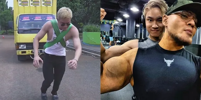 7 Potret Terbaru Azka Corbuzier yang Makin Kekar, Kini Bisa Tarik Truk dan Mobil - Angkat Nada Tarina Putri Pakai Tiang