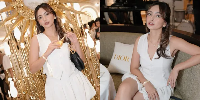 Potret Valerie Tifanka Kenakan Busana Putih di Event Dior, Dipuji Cantik Tak Habis-Habis