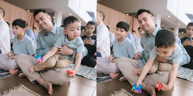 Raffi Ahmad Bagikan Momen Salat Ied Bareng Rafathar dan Rayyanza: Triple R di Andara