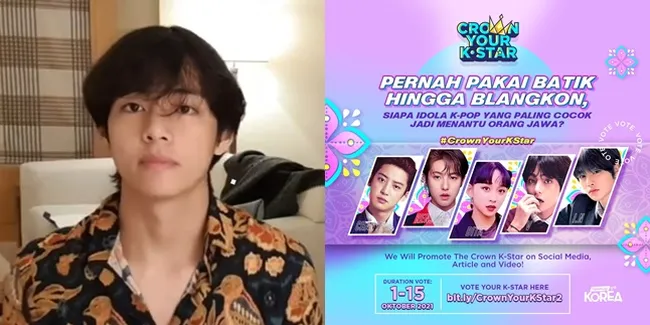 Raja Visual, Gantengnya V BTS Pakai Batik yang Cocok Banget Jadi Pasangan ke Kondangan