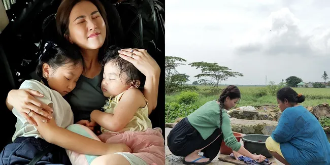 Sederet Potret Sederhana Sarwendah yang Ramai Dipuji, Cuci Baju Pakai Tangan - Sikat Keset Sendiri