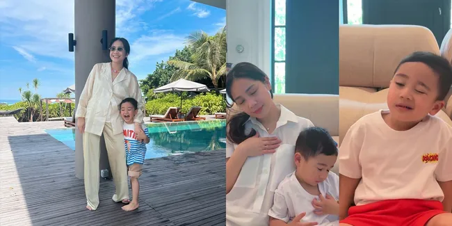 Rayyanza dan Nagita Slavina Ikut Tren Kim Seon Ho Smile Challenge, Ekspresinya Buat Gemas