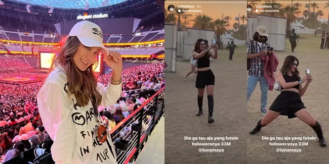 Sederet Aksi Luna Maya saat Diminta Jadi Fotografer Penonton Coachella, Lebih Heboh dari yang Difotoin