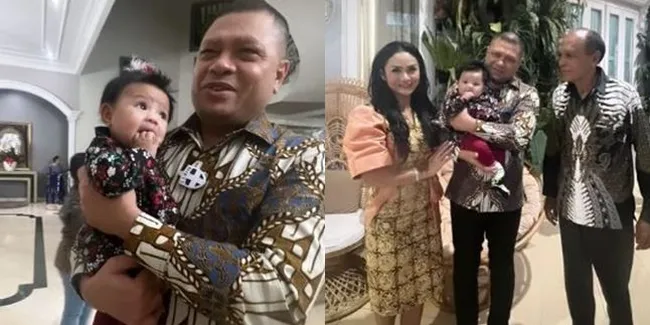 Sederet Potret Ameena Anak Atta dan Aurel Saat Digendong Raul Lemos, Anteng - Rambut Jabrik Lucunya Bikin Salfok