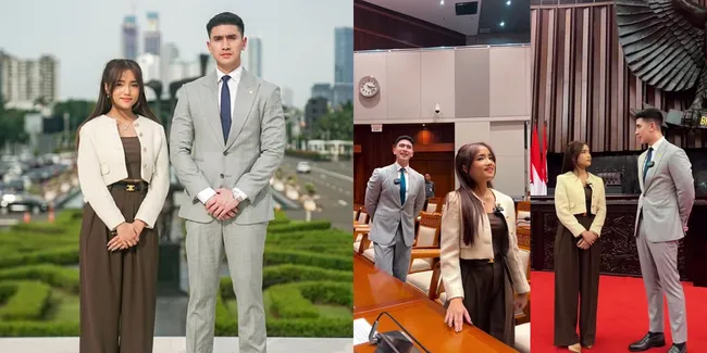 Tampilannya Disorot, Begini Momen Fuji Diajak Verrell Bramasta Keliling Gedung DPR