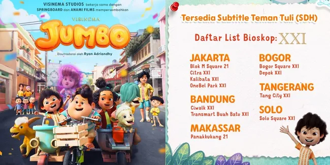 Tunjukkan Sifat Inklusif, 'JUMBO' Hadirkan Versi Film yang Menggunakan Subtitle Teman Tuli (SDH) di Beberapa Bioskop