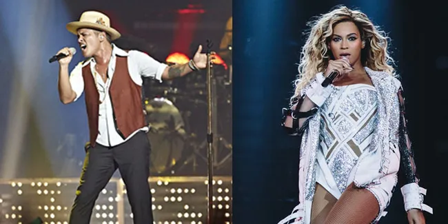 [VIDEO] Ketika Beyonce &#38; Bruno Mars Nyanyi Bareng, Bagus Siapa?