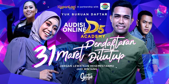 Yuk Buruan Daftar, Audisi Online D'Academy 5 Ditutup 31 Maret 2022