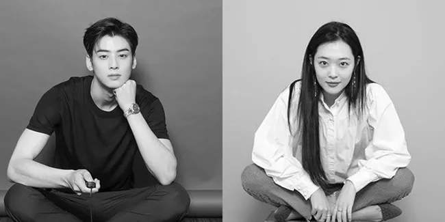 10 Foto Black & White Bintang Korea di Studio Klasik: Sulli - Cha Eun Woo
