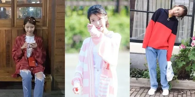 10 Foto Fashion Casual IU, Tetap Cantik dan Memukau dengan Pakaian Santai: Banjir Pujian dari Netizen