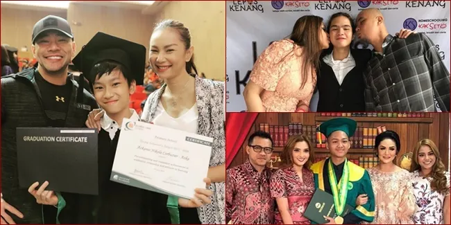 10 Mantan Pasangan Artis yang Kompak Hadiri Wisuda Anak