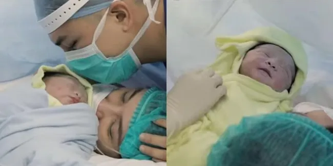 10 Momen Haru Chelsea Olivia Melahirkan Baby Dante, Jadi Kado Ultah untuk Glenn Alinskie