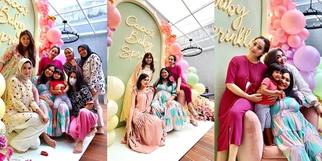 10 Potret Baby Sprinkle Caca Tengker, Bidadari Andara Berkumpul - Nagita Slavina Didoakan Segera Menyusul
