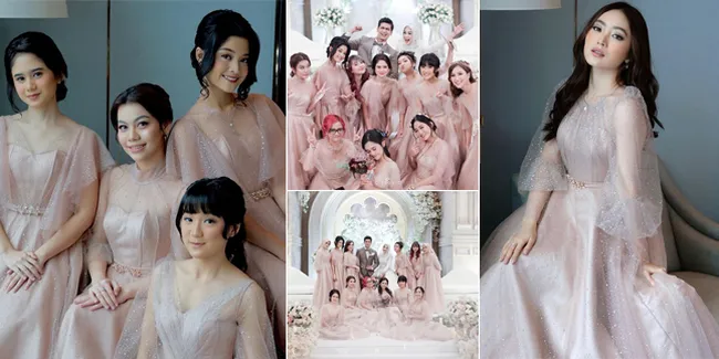 10 Potret Bridesmaid di Pesta Resepsi Pernikahan Ria Ricis & Teuku Ryan, Ada Tissa Biani - Natasha Wilona