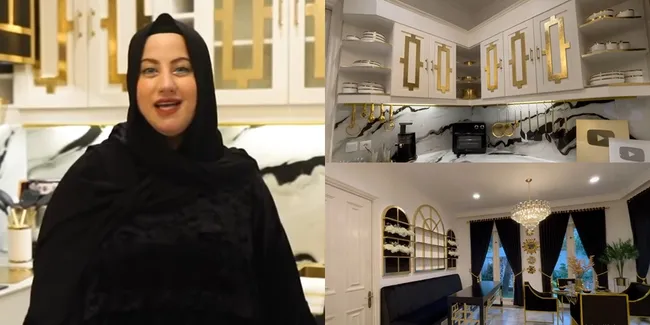 10 Potret Detail Dapur Baru Tasyi Athasyia, Super Mewah Berlapis Emas - Tetap Dihiasi dengan Lampu Gantung yang Cantik