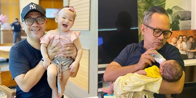 10 Potret Gaya Indra Brasco Momong Anak Sambil Kerja Sampai Ketiduran, Bapak Paling Siaga!