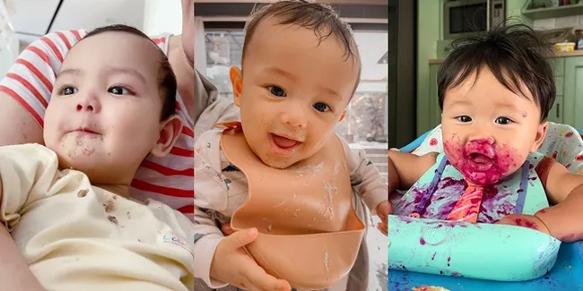 10 Potret Gemasnya Anak Selebritis Saat Makan, Pamer Senyum Ceria Meski Wajah Belepotan