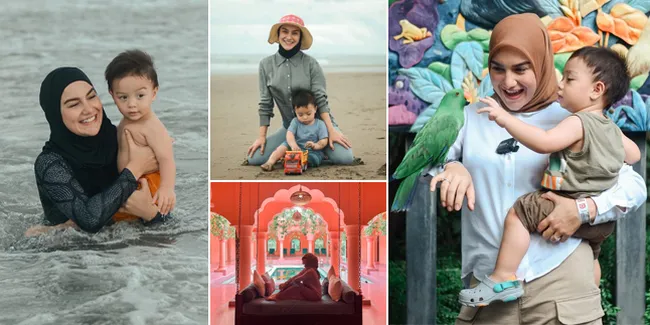 10 Potret Irish Bella Ajak Baby Air Liburan ke Bali Tanpa Ammar Zoni, Main di Pantai - Kebun Binatang