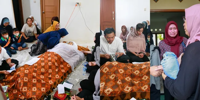 10 Potret Kedatangan Jenazah Ibunda Jeje Govinda di Rumah Duka, Nisya Ahmad Datang Melayat