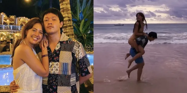 10 Potret Kemesraan Aurelie Moeremans dan Pacar, Cium Pipi hingga Gendong-Gendongan