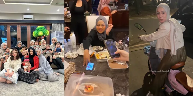 10 Potret Keseruan Geng Mamayu Arisan di Rumah Aurel Hermansyah, Makin Meriah Ajak Anak - Lesti Kejora Datang Naik Sepeda Listrik