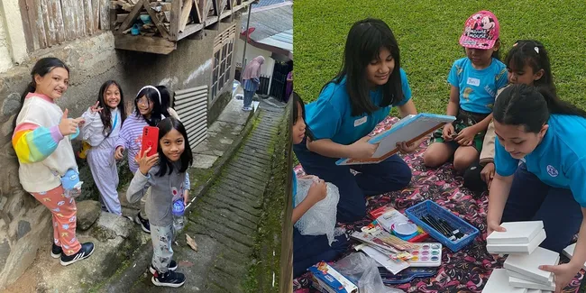 10 Potret Keseruan Sleep Over Arsy Hermansyah, Jalan Keliling Kampung Bersama Teman Sekolah