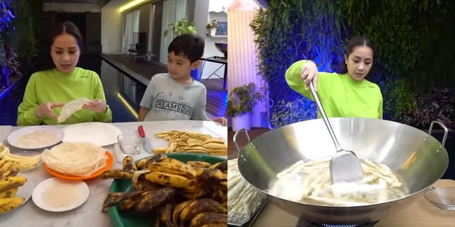 10 Potret Nagita Slavina Bikin Banyak Porsi Jajanan Lezat, Ekspresi Gemas Rafathar yang Ikut Buat Adonan Jadi Sorotan