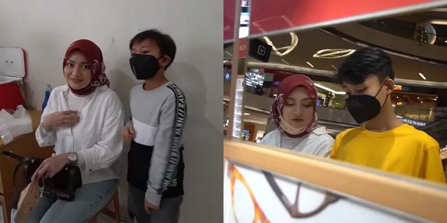 10 Potret Nathalie Holscher Temani Ferdi dan Rizwan Anak Sule Ngemall, Belanja Kacamata - Peralatan Renang