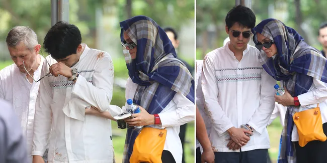 10 Potret Pemakaman Ibunda Maxime Bouttier, Luna Maya Ikut Menangis & Tenangkan Kekasih