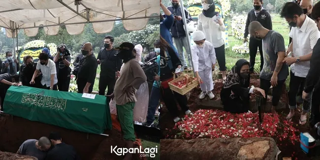 10 Potret Pemakaman Oddie Agam, Tangis Keluarga Tak Terbendung - Sejumlah Rekan Artis Turut Hadir