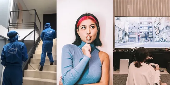 10 Potret Penampakan Rumah Mewah Awkarin Saat Disinfektan, Mulai Dari Dapur Sampai Play Room!