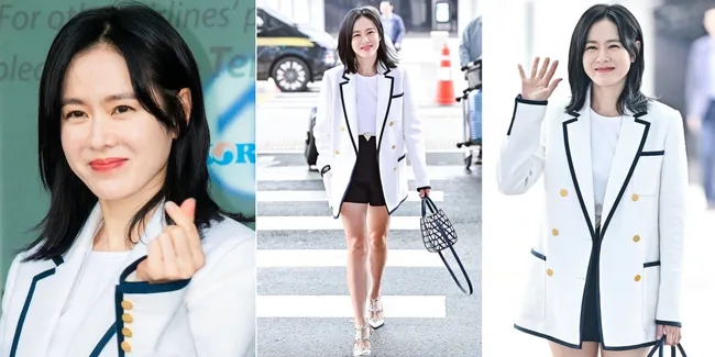 10 Potret Penampilan Perdana Son Ye Jin Usai Melahirkan, Tubuh Tetap Langsing Saat OTW Paris - Wajah Semakin Mirip Hyun Bin