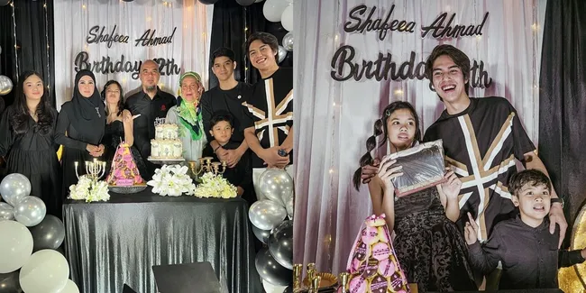 10 Potret Perayaan Ulang Tahun Safeea Ahmad ke-12, El Rumi Cium Pipi & Beri Kado Spesial Buat Sang Adik
