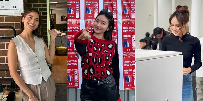 10 Potret Selebritis Nyoblos Pemilu Duluan di Luar Negeri, Antusias Ikut Pesta Demokrasi