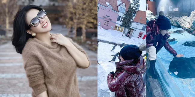 10 Potret Syahrini Saat di Jepang, Senang dan Bahagia Banget Lihat Ikan Pari Besar Hingga Ketemu Pinguin yang Lucu